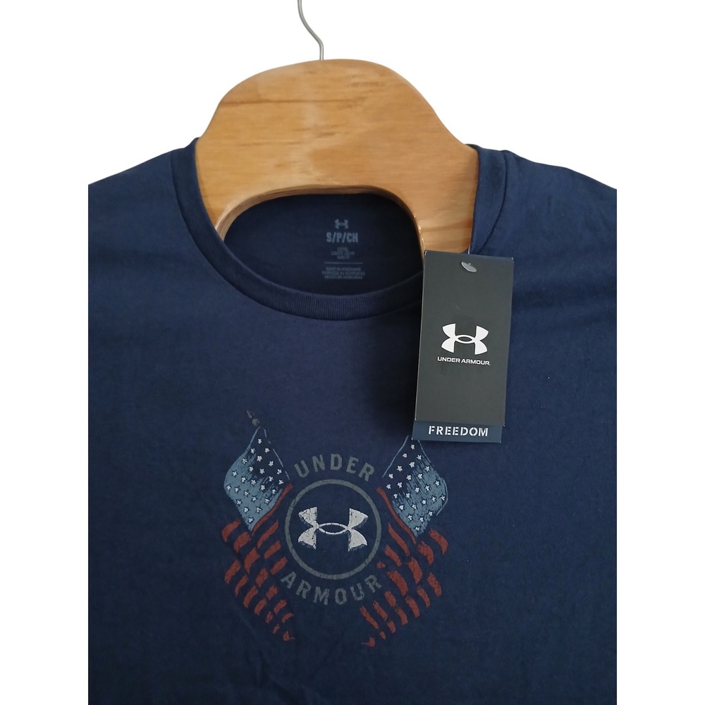 Under Armour Mens Freedom Snake T-Shirt Navy Blue Small NWT